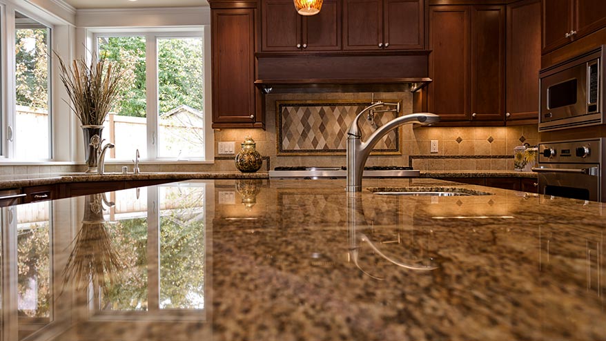 Countertop with faucet